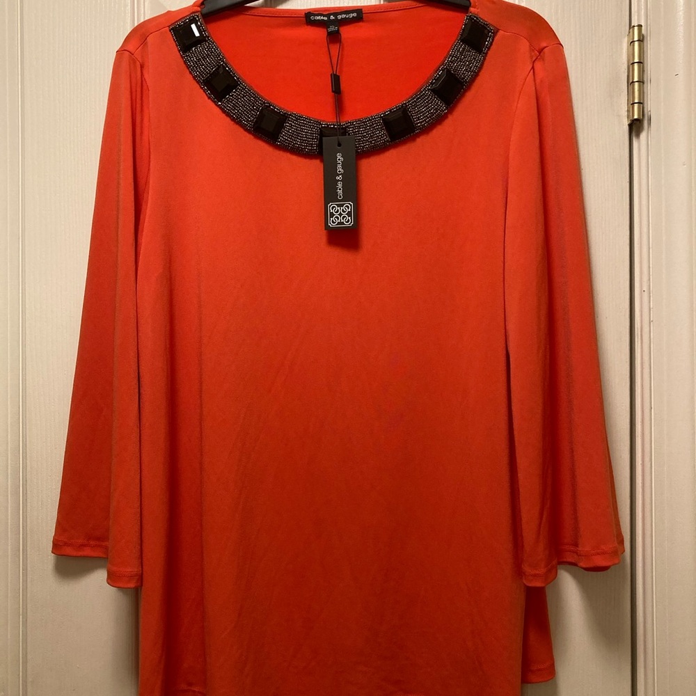 Cable & Gauge Long Sleeve Top